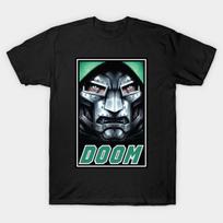 Men Black Print T-shirt Doom No-Cut Transfer Paper Print Cotton Tshirt S juoda