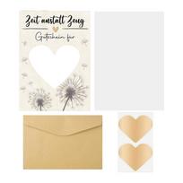 Gender Announcement Card With Heart Scratch Off Sticker And Envelope German Language Voucher Card For Baby Showers Party 1