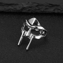Vintage Goth Mf Doom Mask Reguliuojamas sąnarių žiedas vyrams Gladiator Punk Egipto faraonas vyriškas atviras žiedas papuošalai
