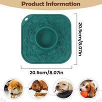 Dog Licking Mat Silicone Volcano Shaped Non-slip Puzzle Feeder Licking Mat With Suction For Dogs & Cats For Puppy kittens Pet alyvuogių žalios spalvos
