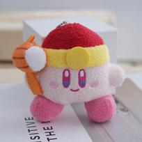 Adorable Pink Kirby Plush Keychain For Girls Backpack With Cute Design Red Hat