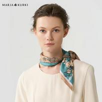 MARJA KURKI Mulberry Silk Square Scarf samanų žalios spalvos