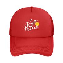Tour De France Tinklelio Beisbolo Kepuraitė Unisex Vienspalvė Trucker Kepuraitė Vasarinė Kvėpuojanti Reguliuojama Snapback Kepuraitė Lauko Skydelis nuo Saulės Kepurės Adjustable raudona