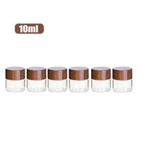 6 VNT. 10/20/30 ML Medinio dangtelio Mini Stikliniai Buteliukai Skaidrūs Maistinis Kavos Pupelių Laikymo Indas Sandarus Auksinės Pupelės Buteliukas brown