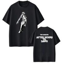 Madingi laisvalaikio marškinėliai Streetwear The Weeknd After Hours Til Dawn Turas 2026 Grafiniai marškinėliai Unisex Hip Hop trumpomis rankovėmis marškinėliai S