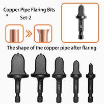 Copper pipe expansion drill bit set 1/4 inch air conditioner refrigerator copper pipe special installation tool pipe expander
