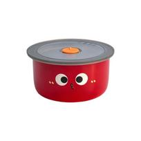 Microwave Safe Stainless Steel Lunch Box Leakproof Cartoon Food Container  Pickle Storage raudona