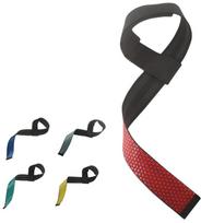 Oem Custom Logo Anti Slip Powerlifting Fitness Strength Training Gym Weightlifting Straps raudona