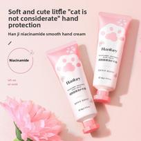Mini Cat Paw Hand Cream 2 Bottles Set Hydrating Niacinamide Non Sticky Portable Travel Hand Lotion Niacinamide hand cream 50g