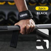 VBOSi 0404 Hard Pull Wrist Lifting Straps Grips Band-Deadlift Straps Nylon Cushioned Padded Anti-Skid Unisex Strength Training juoda