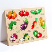 Fashion Wooden Cognitive Vehicle Animals 3D Puzzles Parent Unisex Interactive Alphabet Letters Hand Grab Boards