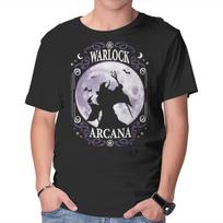 Unisex Crew Neck T-Shirt Warlock Arcana Graphic Short Sleeve Casual Tee L