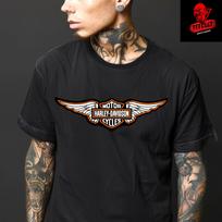 Vyriški ir moteriški marškinėliai Harley-Davidson Motociklai Premium Unisex Storo Medvilnės Biker L