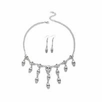Y2K Halloween Choker Gothic Necklace Earrings Set Vintage Collarbone Chain  Festival Style A Silver