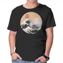 Unisex Crew Neck T-Shirt On the Cliff by the Sea Graphic Short Sleeve Casual Tee XL