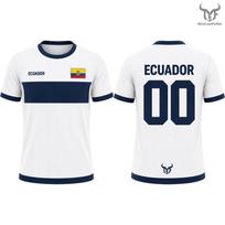 Ecuador Flag Print Football Jersey Men's and Women's Outdoor Sports Casual T-shirt Summer Quick-drying Breathable Soccer Tee L