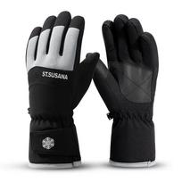 Cheap Touchscreen Fleece Lining Custom Men Women Snowboard Thicken Ski Winter Gloves Free