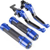 MOXI CBR650F/CB650F Street Motorcycle Brake Levers Handlebar Grips-CNC Adjustable Anti-Fall Anti-Slip Shockproof Upper Placement mėlyna
