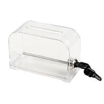 Clear Acrylic Donation Box With Secure Lock Suitable For Fundraising And Event Voting