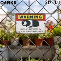 Vintage Poster Metal Tin Sign Warning Camera Surveillance Metal Signs for Backyard Bar Garden Man Cave Farm Wall Decor Plaque 20x30cm（7.8x11.8inch）