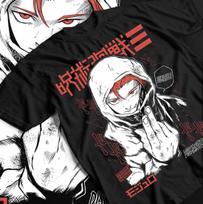 Yuji T-shirt Itadori Todo Jujutsu Kaisen Gojo Horror Anime Black Shirt All Size. L