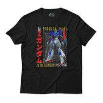 Zeta Gundam MSZ-006 Mecha Anime Poster Style Tee Graphic Art T-Shirt M