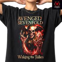 Avenged Sevenfold 'Awaken the Fallen' Unisex Premium Heavy Cotton T-Shirt L