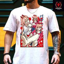 Waifu Kawaii Anime Sexy Girls Manga Unisex Premium Cotton Graphic T-Shirt 4XL