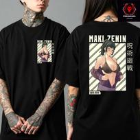 Waifu Kawaii Anime Sexy Girls Front & Back Unisex Premium Graphic T-Shirt 4XL