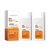Apsauginis kremas nuo saulės SPF 60+ Ilgalaikė UV apsauga Veido apsauga nuo saulės Gaivinantis drėkinantis apsauginis losjonas Odos priežiūros priemonės 2pcs