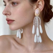 Bohemian Big Statement Crystal Resin Tassel Long Drop Earrings For Women Personality New Designers Dangle Earrings Wholesale 1