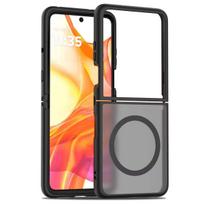Semi-transparent Solid Color Anti-slip Case For MOTO Razr Ultra 2026 2026 Razr 60 70 Ultra For MagSafe Magnetic Shockproof Cover Motorola Razr 2025 juoda