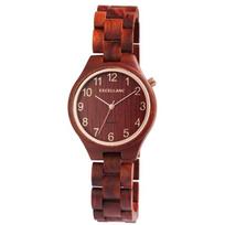 Montre femme - EXCELLANC - Excellanc - Bois de santal rouge - Cadran rouge 38 mm - Mouvement quartz raudona