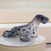40/60cm Simulation Ugly Fun Lying Seal Plush Toy Pillow Brown Gray Polka Dot Marine Life Seal Plush Toy Gift For Boys And Girls about 40cm