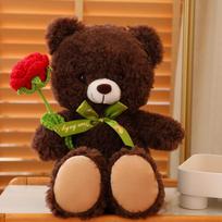High Quality Cute Cartoon Teddy Bear Plush Toys Stuffed Plush Animals Lovely Bear Hold Sunflowers Doll Birthday Gift For Lovers 40cm