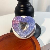 Korea Glitter Heart Diamond For MagSafe Stands For iPhone 18 Samsung Magnetic Expandable Phone Holder Foldable Ring Support