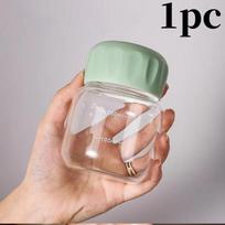 1/2 VNT. 300 ml Mažas vandens buteliukas Plastikinis Nešiojamas Neperšlampamas Puodelis Sulčių Pieno Gėrimo Puodelis su Skale Lauko Virtuvės Mokyklai žalia