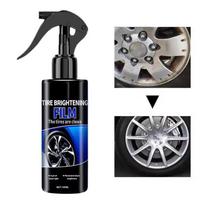 Tire Coating Spray High Gloss Hydrophobic Sealant Wax Car Wheel Polishing Brightener Auto Care Re-Black Tire Refurbishing Agent 100ml