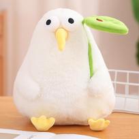 25-50cm Cute Kiwi Bird With Lotus Leaf Plush Toy Lifelike White Stuffed Animals Soft Pillow 25cm lapas