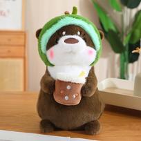 Kawaii Ūdros Pliušinis Žaislas Miela Ūdra Virsta Dinozauru Triušiu Vienaragiu Iškamša Minkšta Animacinio Gyvūno Pagalvė Gimtadienio Dovana 30cm