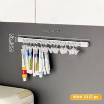 1PC Plastic Hanging Ointment Storage Rack Space Saving Large Capacity Lotions Storage Clip With Slide Rail Headband Holder