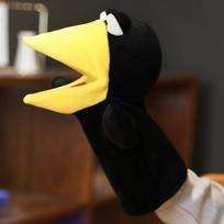 25cm Fox Crow Baby Hand Puppet Plush Toy Cartoon Role Play Tell Story Cloth Doll Educational Toys for Children Kids 25CM juoda
