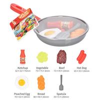 7PC Children Pretend Play Kitchen Toy Set Miniature Kitchen Simulation Food Cookware Pot Pan Cooking Play House Toy For Girl Kid