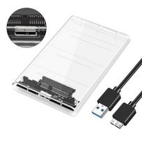 Transparent HDD Case HDD Enclosure 2.5 Inch SSD SATA To USB2.0 Type-C Adapter Portable External Hard Drive Box Tool-Free