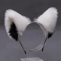 JK Cat Ears Headband Anime Furry Cosplay Headwear Cute Plush Hair Band  Party Style B