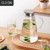 Heat-Resistant Glass Pitcher for Cold And Hot Drinks, Home Use Flower Tea Pitcher, Juice Jug, Large Capacity Glass Cup, 1.8 Liter Cold Water Jug