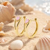 Vnox Gold Plated AAA Cubic Zirconia Bohemia Hoop Earrings Exquisite Waterdrop Colored Crystals Earrings Summer Seaside Jewelry