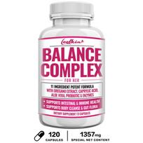 Balanced Complex Capsules, containing oregano, black walnut, aloe vera, enzymes, and a probiotic blend, suitable for adults. 120*1