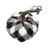 Faux Flannel Pumpkin Halloween Decoration for Cabinet Display and Pography Prop with Foam One Size