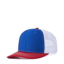 For Trucker Cap Color-block Fashionable Baseball Cap Slightly Curved Brim 6-Panel Adjustable Unisex Outdoor Sunshade Mesh Cap Adjustable